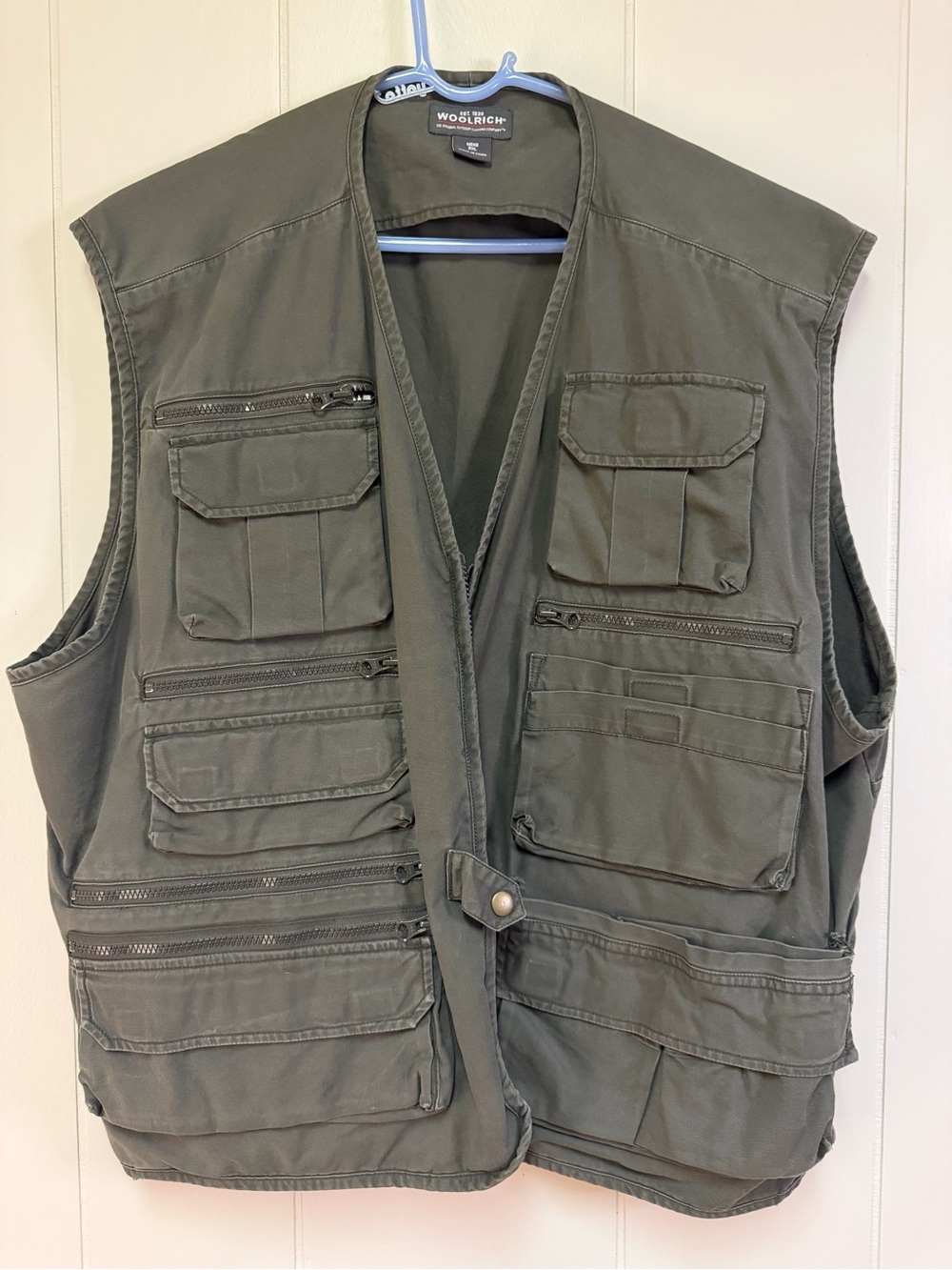 Woolrich Olive Utility Multi-Pocket Field Vest